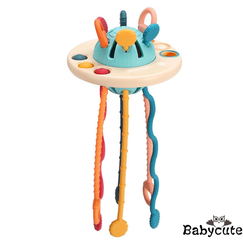 Bb-đồ Chơi UFO Bơm Tay Có Nhạc Cảm Biến Âm Nhạc Bằng Silicon Rèn Luyện Trí Não Ngón Tay Cho Trẻ Em