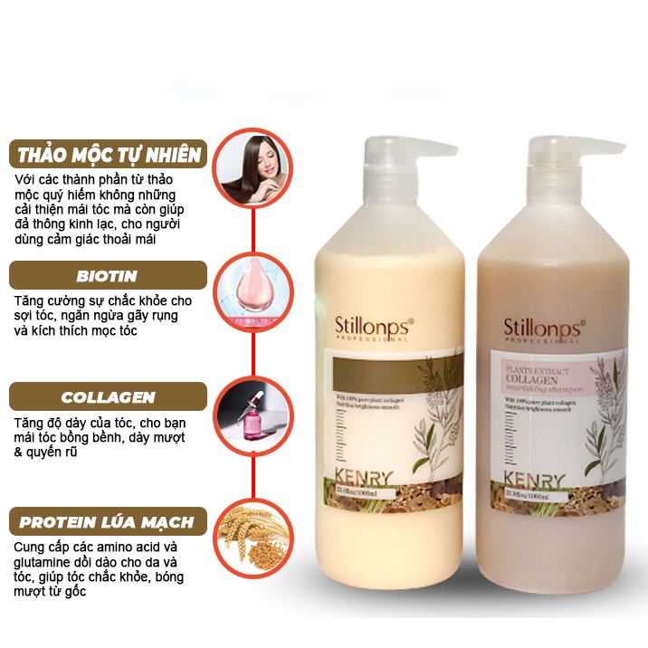 Dầu gội dưỡng sinh STILLONPS KENRY 1000ML hương thảo mộc, đả thông kinh lạc chính hãng Camy Shop68