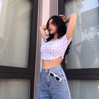 Áo croptop hoa nhí