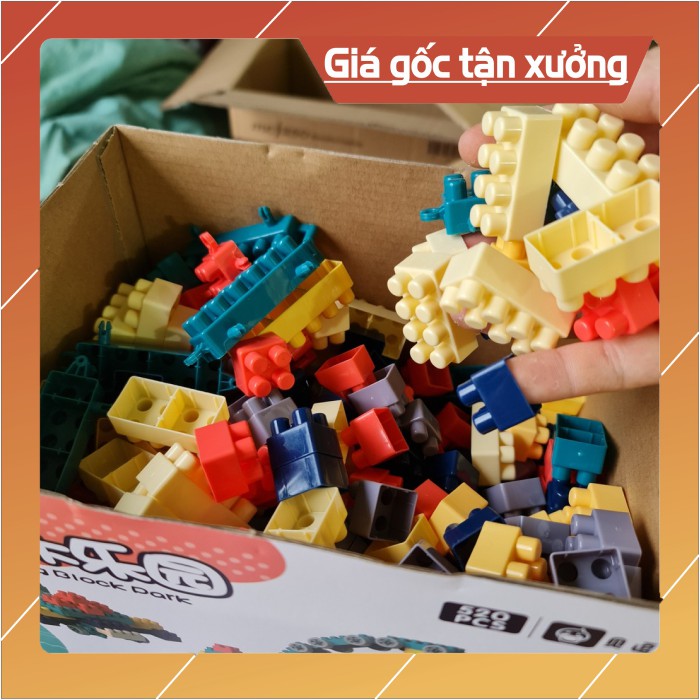 Bộ đồ chơi xếp hình 520 chi tiết đồ chơi lắp ghép cho bé nhựa ABS cao cấp phù hợp cho trẻ từ 3 đến 6 tuổi Bonkids