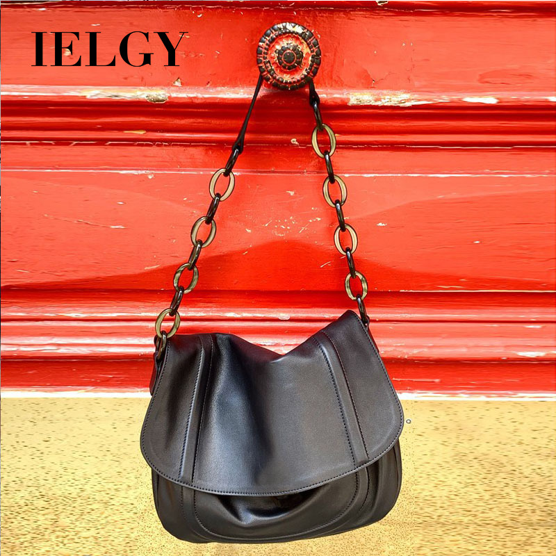 IELGY Túi Đeo Vai Da Pu Màu Trơn Thời Trang Cho Nữ