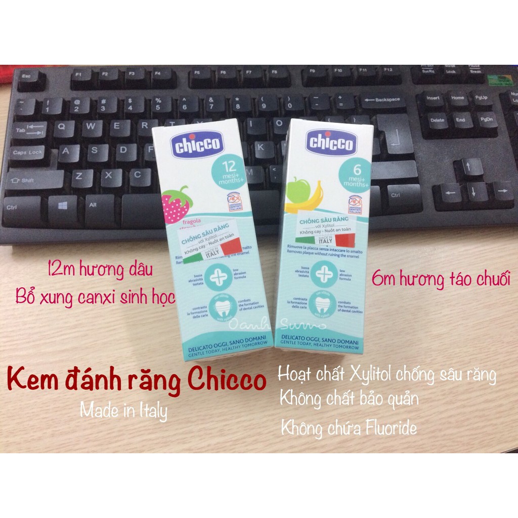 Kem đánh răng nuốt được Chicco