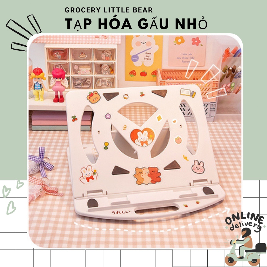 Giá đỡ laptop dễ thương, giá đỡ máy tính xách tay (Tặng kèm sticker)