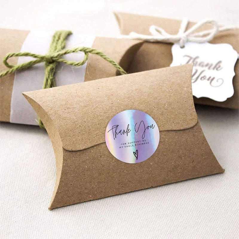 Set 500 nhãn dán màu cầu vồng trang trí quà tặng