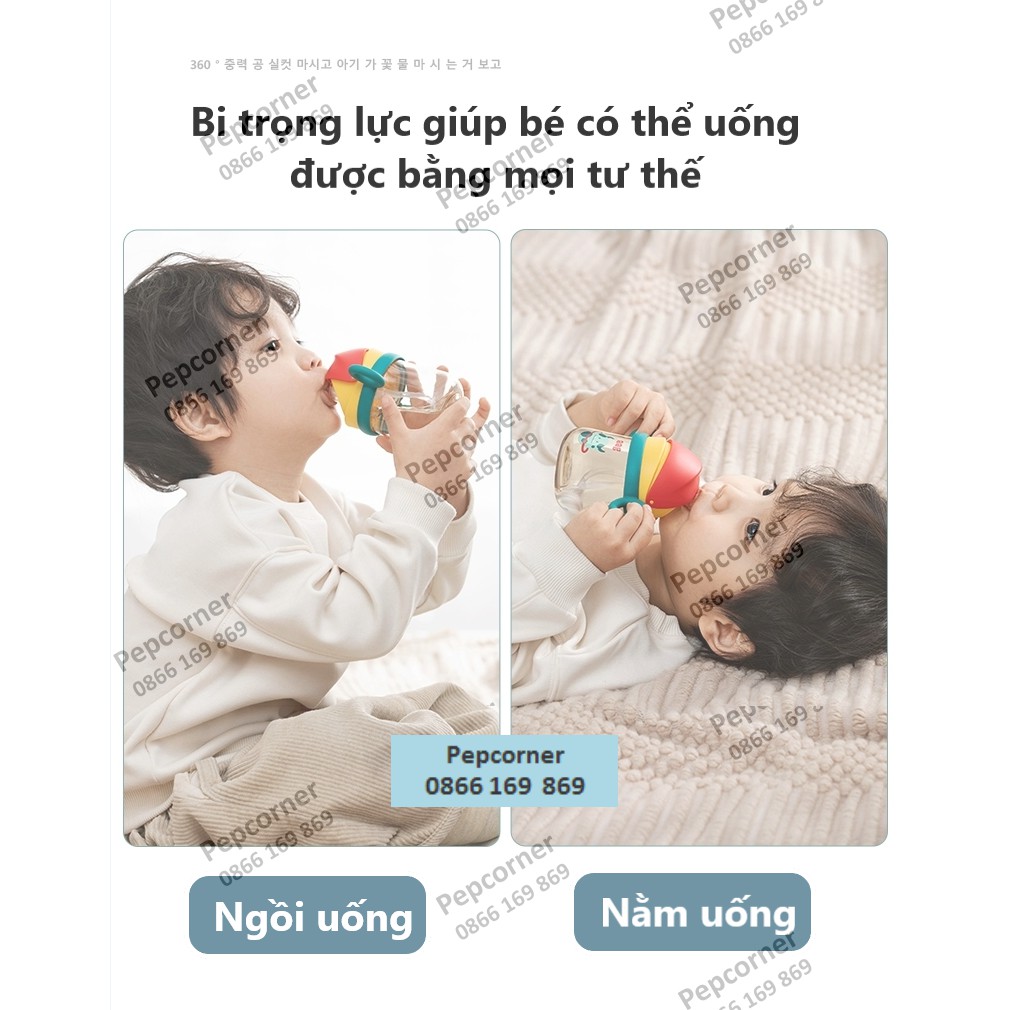 Bình tập uống nước PPSU chống sặc chống trào aag cao cấp