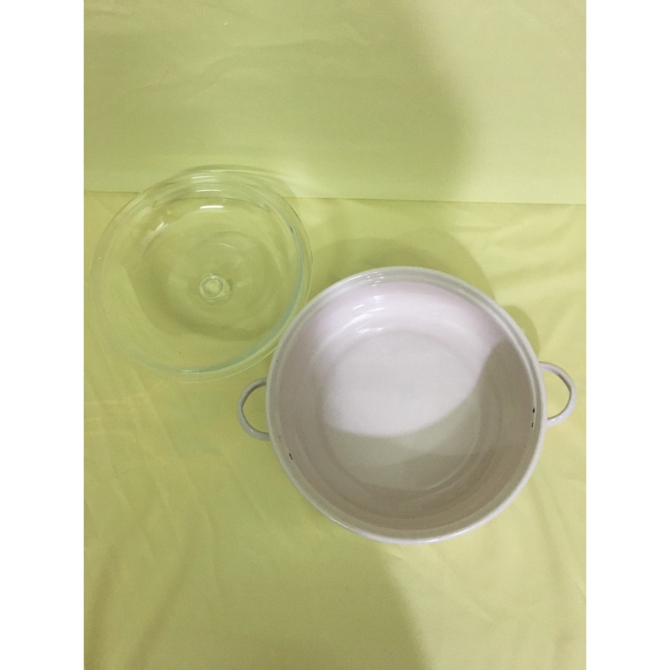 Nồi men nội địa Nhật, size 24cm, cao 8cm (mã 705), Dùng được bếp từ