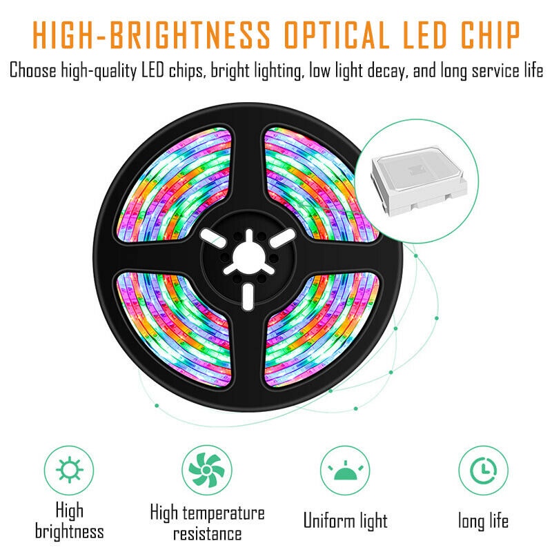 Dây Đèn Led 16 Màu Sắc 16.4ft Kèm Điều Khiển Từ Xa