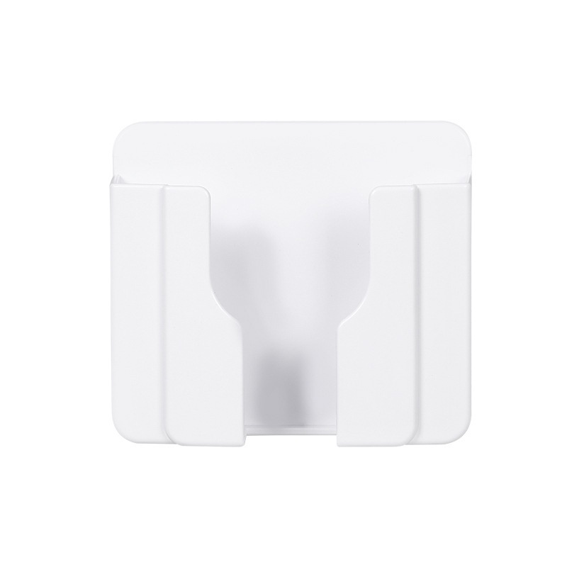 Wall Mounted Phone Holder Punch-free Mobile Phone Holder Cell Phone Charging Stand Rack TV Remote Storage Box
