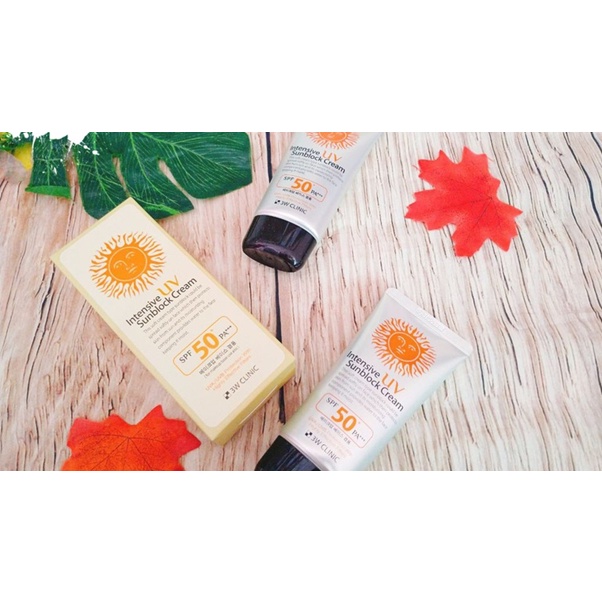 (Chính hãng) Kem chống nắng 3W CLINIC INTENSIVE UV SUNBLOCK CREAM SPF 50 PA+++