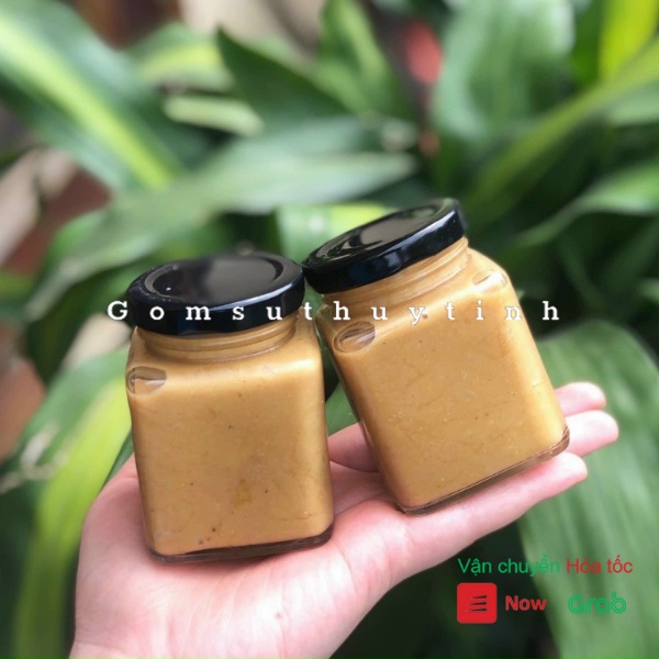 Hũ thủy tinh vuông/ Lọ thủy tinh vuông nắp thiếc đựng gia vị thực phẩm 200ml