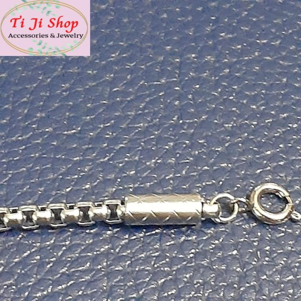 Lắc tay inox bông dừa bọc khoanh cách điệu khóa xịn siêu đẹp, chuẩn thời trang