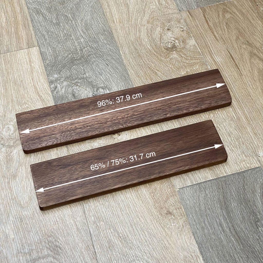 Kê tay bàn phím gỗ óc chó Walnut -  Keychron K4 / Leopold FC980M / Layout 96%