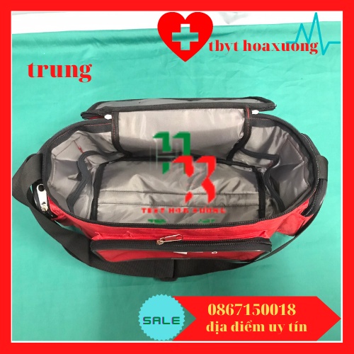 [ Hàng Cao Cấp] Túi Cứu Thương Màu Đỏ Cỡ Trung 30x20x20cm - Túi Y Tế