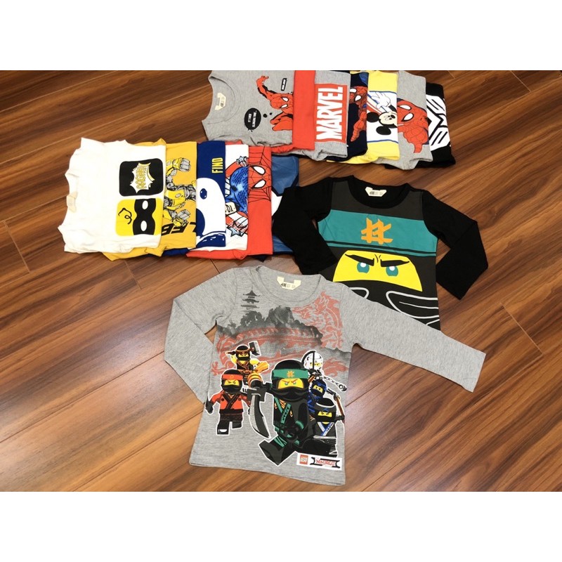 Áo cotton dài tay bé trai Marvel, ninja