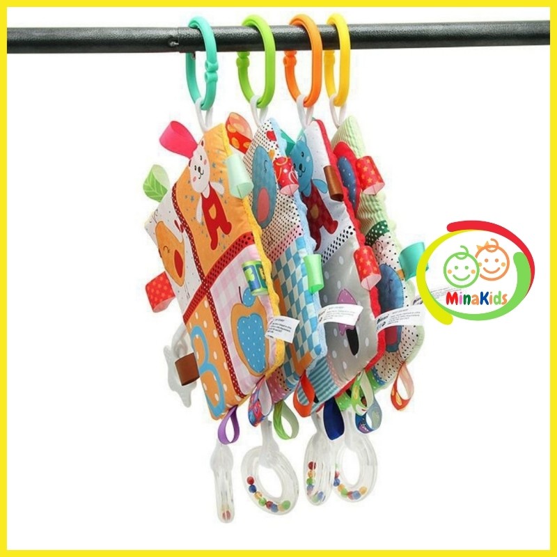 Khăn Xoa Dịu Cho Bé Gặm Nướu Lục Lạc Chút Chít Cho Bé BBSKY KGN01
