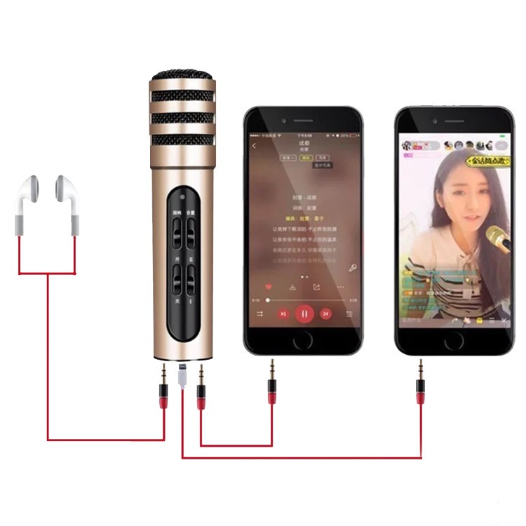 Mic Thu Âm C7 Trên Điện Thoại, Laptop, Ipad - Micro Karaoke, Livestream Hay