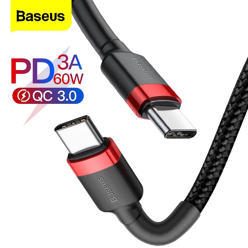 Dây Cáp Sạc Nhanh Baseus Usb Type C Hỗ Trợ Pd 60w Qc3.0 3a