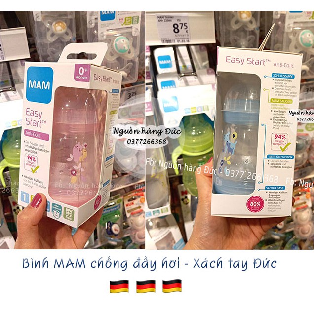Bình sữa MAM Đức 160ml - Hàng nội địa Đức - Nguồn hàng Đức
