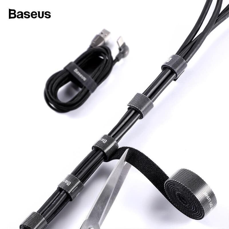 Băng dính gai Baseus quấn cáp, sạc , tai nghe, dây điện ( độ dài 3 mét- Hàng mới 100%)