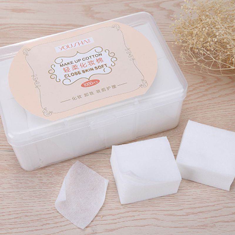 Hộp 1000 Bông Tẩy Trang Chất Liệu Vải Không Dệt Chất Lượng Cao