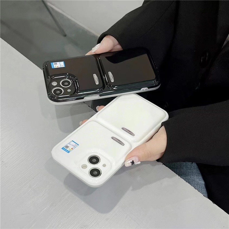 Ốp Điện Thoại Tủ Lạnh Ba Chiều Họa Tiết Hoạt Hình trắng Cho iPhoneX/iPhone 11/iPhone 12/iPhone 13/iPhone 14