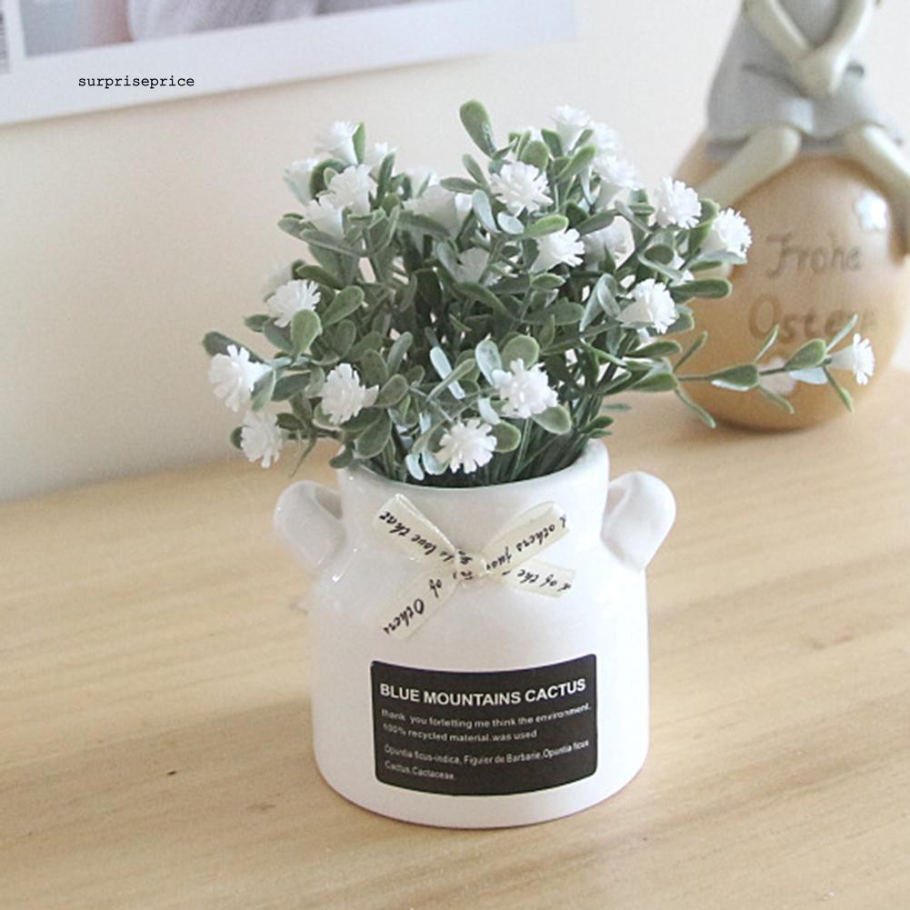 1 Chậu Cây Cảnh Nhân Tạo DIY Để Trang Trí Tiệc Cưới hoa