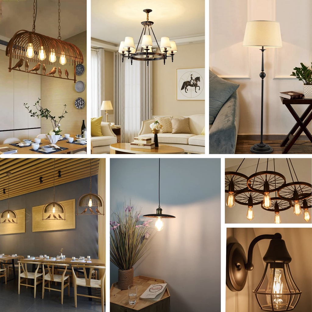 Bóng Đèn Dây Tóc 6.5W 7W 9W 12W B22 E14 E27 220V 2700K 806lm 1521lm Phong Cách Cổ Điển