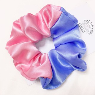 (Ảnh thật) Dây buộc tóc scrunchies phi bóng 2 màu dễ thương K1213 ( K1213 kiểu A1)
