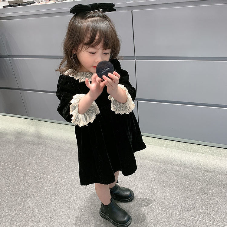 Đầm công chúa phối ren thời trang mùa thu dành cho bé gái