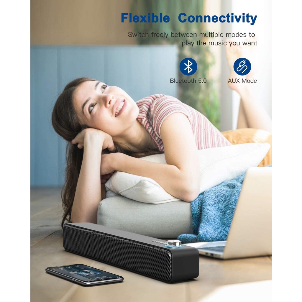 Loa Soundbar Bluetooth Lenrue A35 âm thanh vòm sống động, kết nối Điện thoại, máy tính, Laptop, Smart TV