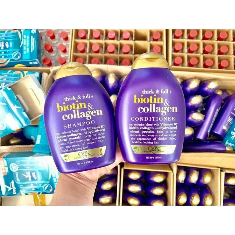{Cam kết chính hãng} DẦU GỘI -XẢ CHỐNG RỤNG TÓC Biotin & Collagen 385ml Mỹ | BigBuy360 - bigbuy360.vn
