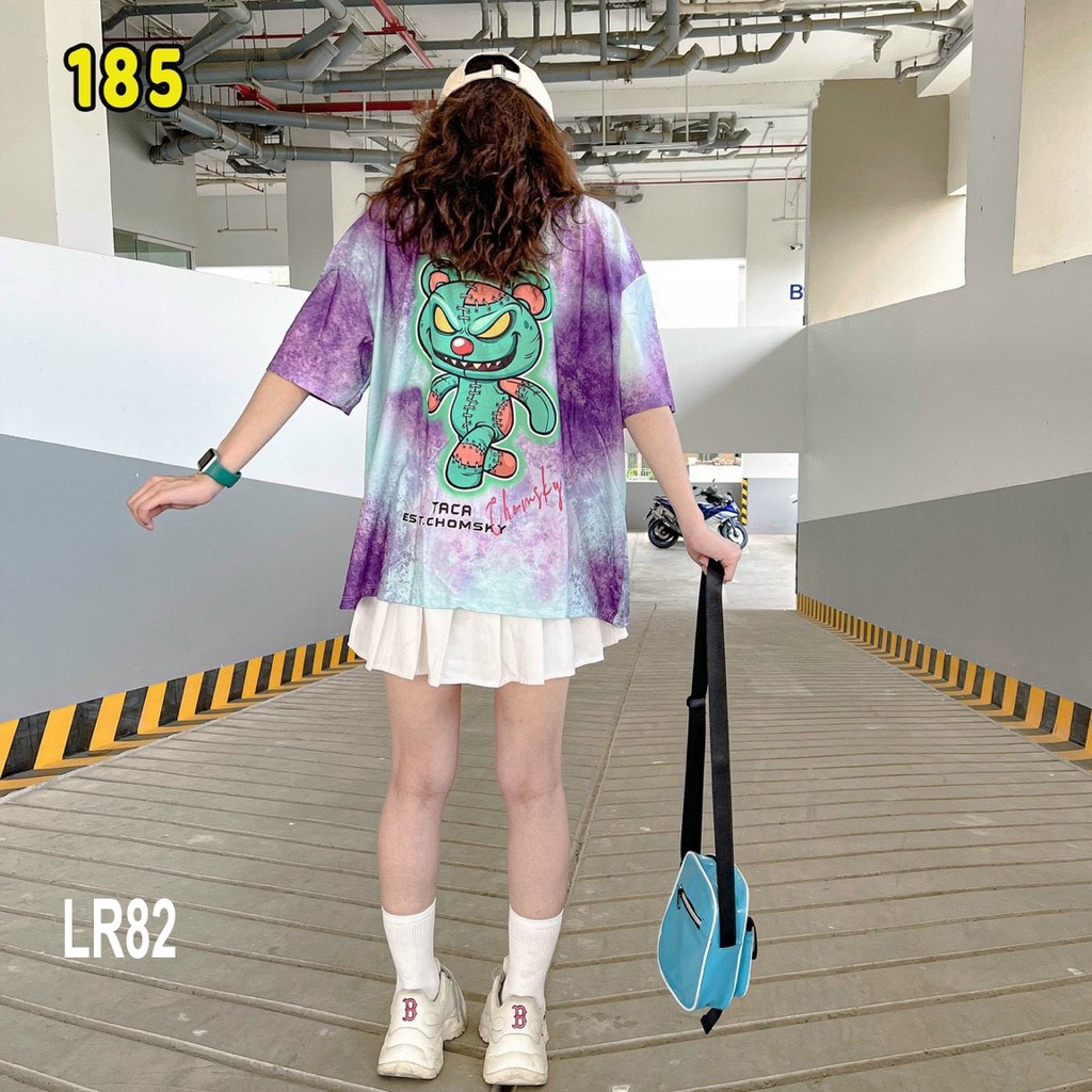 Áo thun loang màu 𝑭𝒓𝒆𝒆𝒔𝒉𝒊𝒑 Áo phông unisex LR82 vải cotton xượt poli co giãn thấm hút tốt, không xù lông