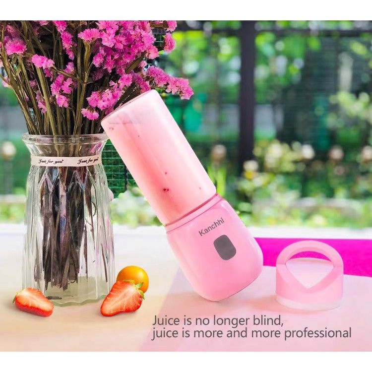 Máy xay sinh tố mini cầm tay Kanchhi Đa Năng sạc Tích Điện usb - cối xay sinh tố 6 Lưỡi Xay inox 304 cao cấp VT790