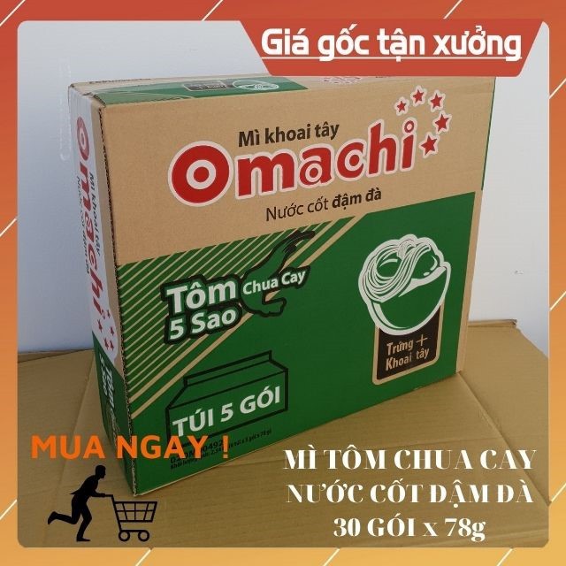 Mì Gói OMACHI Tôm Chua Cay Ăn Liền 78g Thùng 30 Gói- Chị Vịt Shop