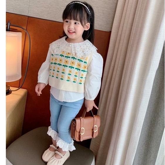 Quần Bò Jean Quần Jean bé gái mẫu mới 2021 hàng Quảng Châu xuất Hàn mềm mịn cho trẻ em từ 2 đến 8 tuổi SEKA STORE