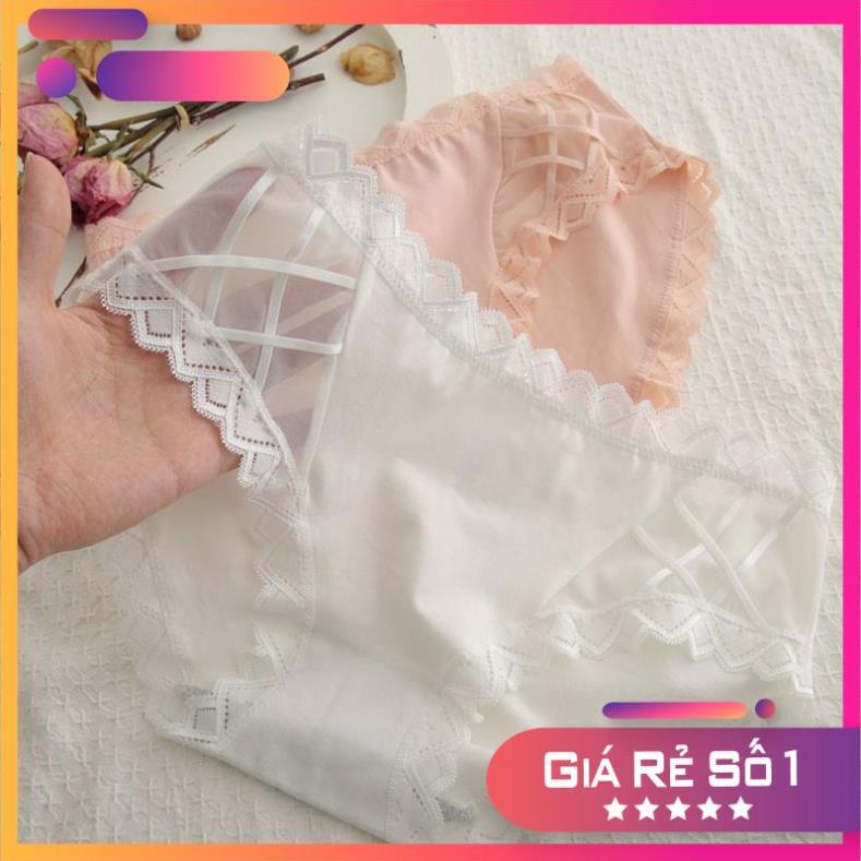 Hàng cao cấp Quần Lót Cotton Đan Dây Hông Viền Răng Cưa Mềm Mại Quyến Rũ _ Q335 - S3