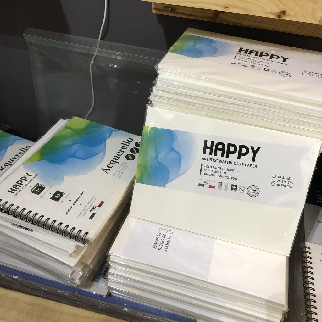 Giấy Happy 300gsm - Giấy vẽ màu nước Happy