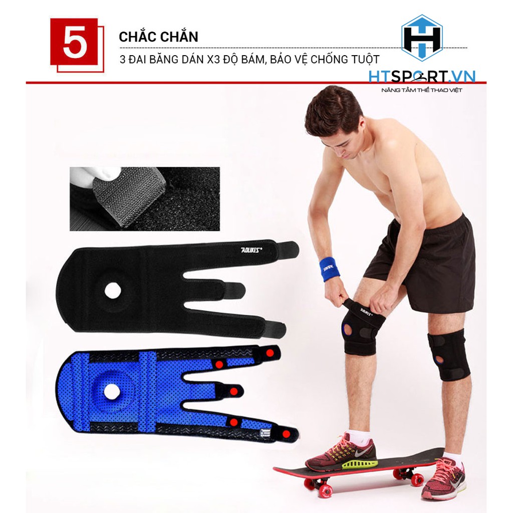 Bó Gối, Băng Bảo Vệ Đầu Gối Silicon Thủ Môn Đá Bóng Tập Gym Aolikes AL7912