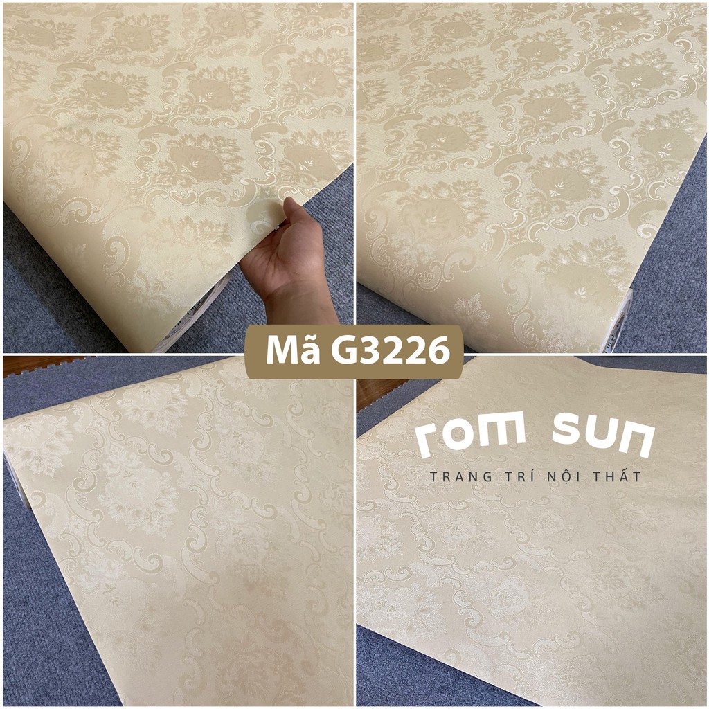 1m x khổ 60cm | Giấy dán tường - ĐÀI LOAN- Decal miếng dán tường phòng ngủ hoa văn chìm 3D hàn quốc sẵn keo