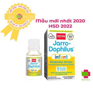 Men vi sinh đẩy đờm Jarrow Jarro Dophilus Infant, USA đẩy chất cặn bã cho trẻ sơ sinh 0 - 6 tháng tuổi