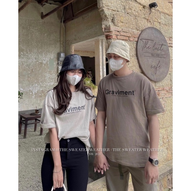 Áo phông dáng rộng in chữ mác 3158 quảng châu/ áo pull oversize