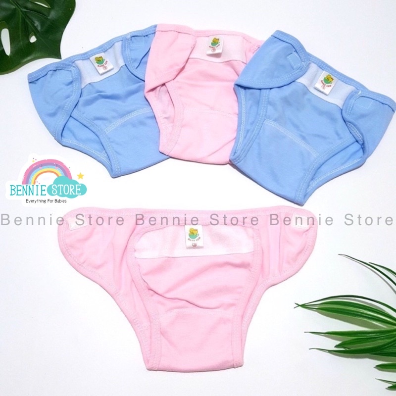 Tã vải dán Baby Leo có size 3-8kg chất liệu cotton, Tã vải tam giác cho bé size 1,2,3