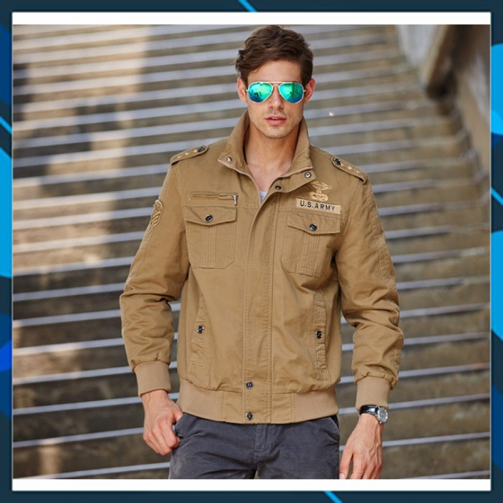 {XẢ LỖ} Áo khoác kaki nam thời trang chất đẹp