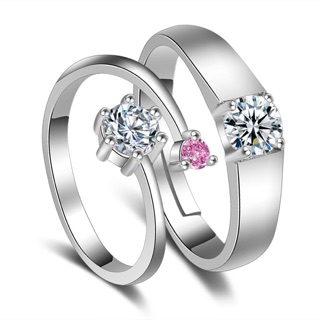Nhẫn cặp tình nhân bạc S925 freesize đính đá kim cương nhân tạo zircon siêu đẹp - Cặp nhẫn Forever Love