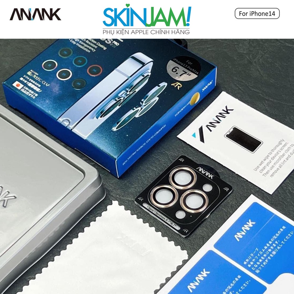 Kính Cường Lực ANANK Công Nghệ AR Chống Lóe Hình Ảnh Bảo Vệ Camera Cho iP 15Promax/ 15Pro/ 15/ 14Promax/ 13Pro