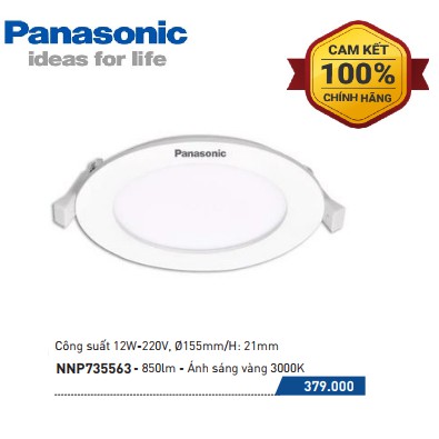 Đèn LED Downlight Panel Tròn 12W Panasonic NNP735563