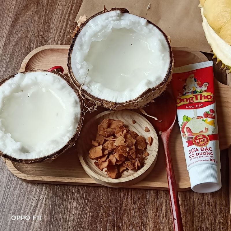 Dừa sáp cầu kè Trà Vinh ( Bao ngon,Bao sáp), tặng kèm sữa tươi sữa đặc, dừa khô