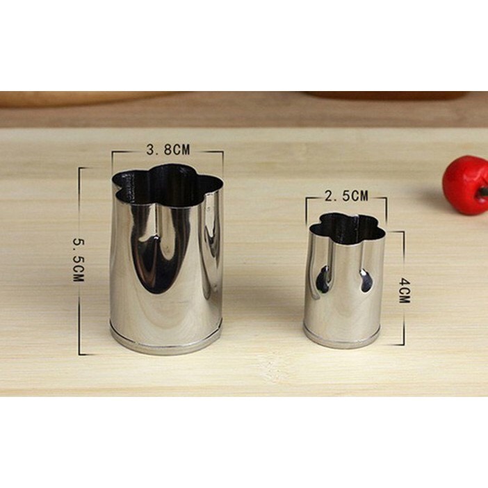 Bộ Dụng Cụ Cắt Tỉa Rau Củ Quả Inox 8 Món Bộ Khuôn Cắt Tạo Hình Rau Củ Quả, Khuôn Làm Bánh