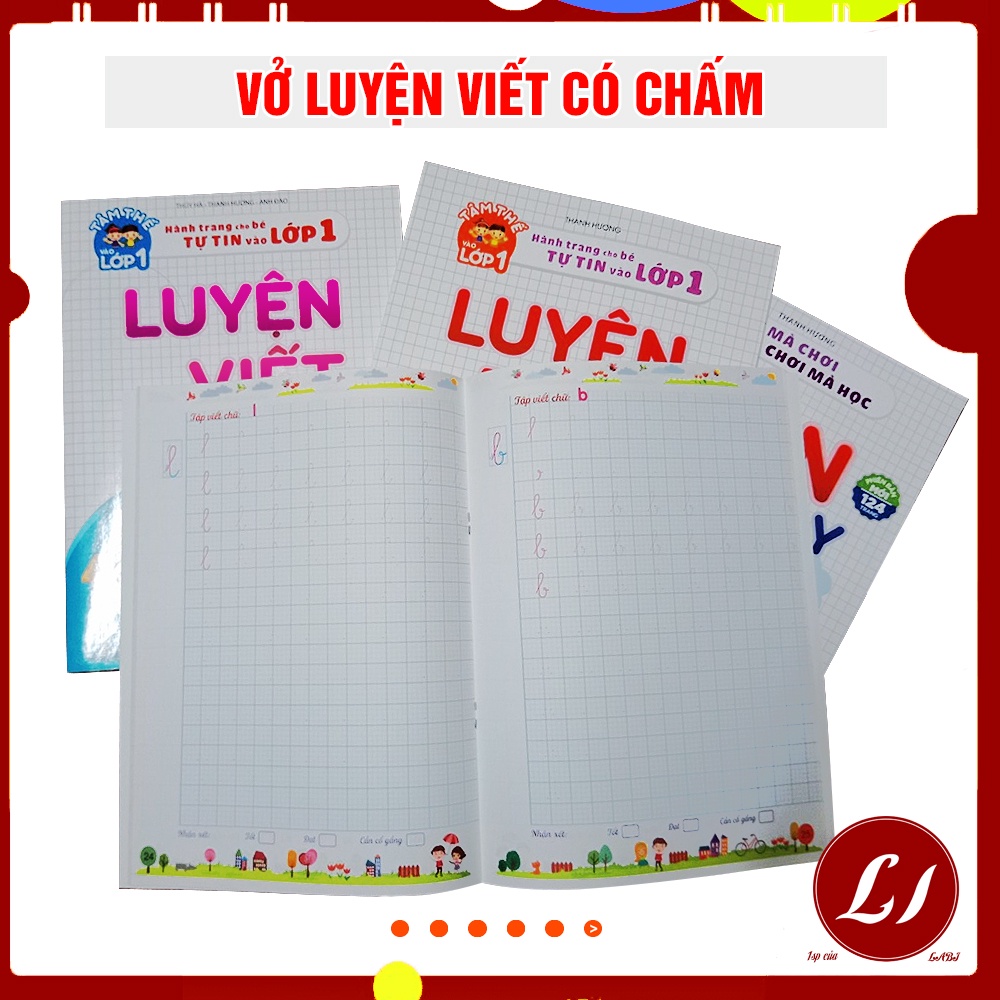 Vở LUYỆN VIẾT ô ly có châm cho bé tập viết vào lớp 1