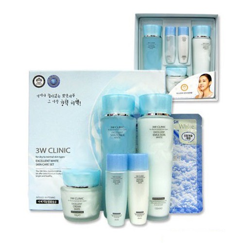 Bộ mỹ phẩm 3W xanh dưỡng ẩm trắng da